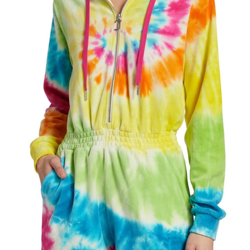 Juicy Couture Tie-Dye Zip-up Romper